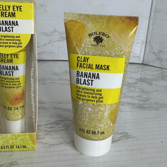 Bolero Beverly Hills Banana Blast Jelly Mist Eye Cream Clay Mask Skincare Set - Picture 2 of 9